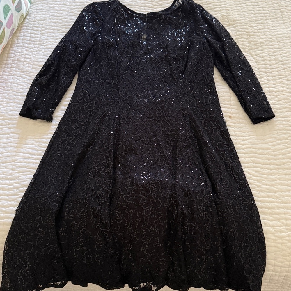 SLNY Black Lace Dress